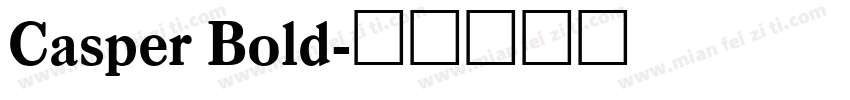 Casper Bold字体转换